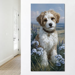 Puppy Meadow Dreams - NicheCanvas