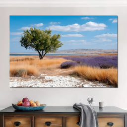 Solitary Tree Salt Marsh Sky - NicheCanvas