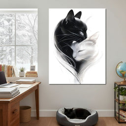 Cats Embrace - NicheCanvas