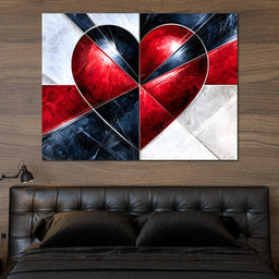Fractured Pulse of Passion - NicheCanvas