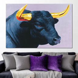 Golden Horns of Strength - NicheCanvas