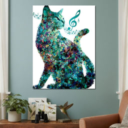 Melody Paws Neon Cat Muse - NicheCanvas