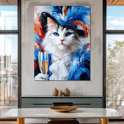 Feathers Feline Elegance - NicheCanvas