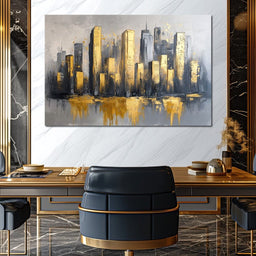 Golden Skyline Awakening - NicheCanvas