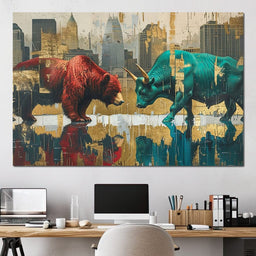 Wall Street Showdown - NicheCanvas