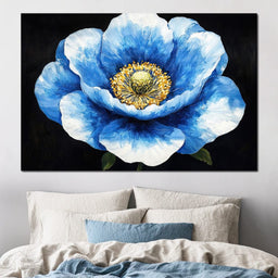 Petals of Sapphire Grace - NicheCanvas