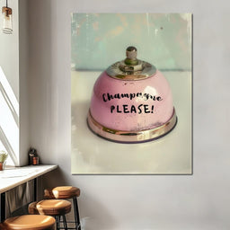 Champagne Please Service Bell - NicheCanvas