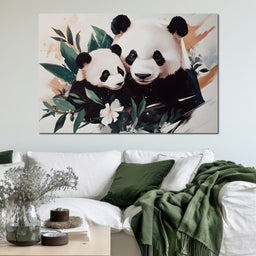 Panda Blissful Embrace - NicheCanvas