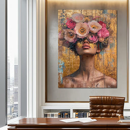 Golden Petals Hair - NicheCanvas