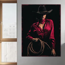 Midnight Cowgirl Red Blouse - NicheCanvas