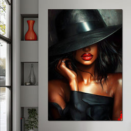 Dark Allure Under the Brim - NicheCanvas