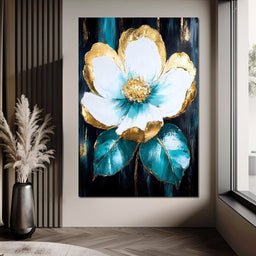 Golden Bloom Elegance - NicheCanvas