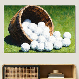 Basket of Golfing Dreams - NicheCanvas