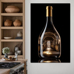 Golden Cellar Bottle Portal - NicheCanvas