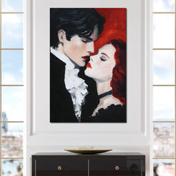 Gothic Lovers Midnight Kiss - NicheCanvas