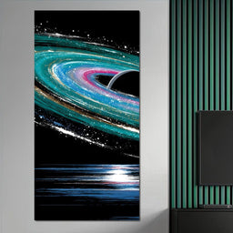 Celestial Saturn Swirl Odyssey - NicheCanvas