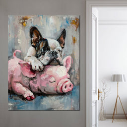 Frenchie Piglet Dreamy Den - NicheCanvas