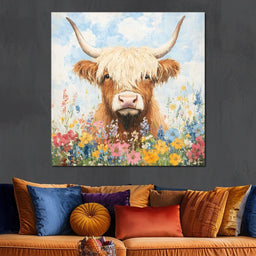 Highland Bloom Encounter - NicheCanvas