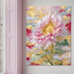 Golden Petals in Celestial Bloom - NicheCanvas