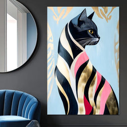 Feline Elegance Tapestry - NicheCanvas