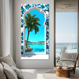 Tropical Window to Tranquility - NicheCanvas