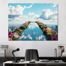  Pool on top of the World - NicheCanvas