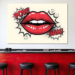 Vivid Lips Pop Explosion - NicheCanvas