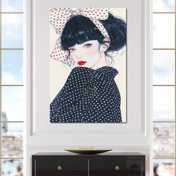 Polka Dot Afternoon Beauty - NicheCanvas
