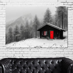 Cabin Solitude Winter Tale - NicheCanvas