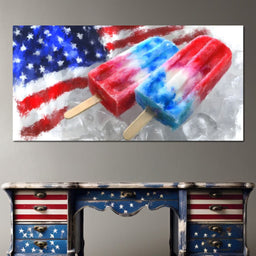 Patriotic Popsicle Delight - NicheCanvas