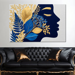 Golden Leaf Silhouette Dreams - NicheCanvas