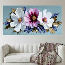 Impasto Floral Petals Bouquet - NicheCanvas