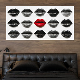 Sensual Lips Bold Defiance - NicheCanvas