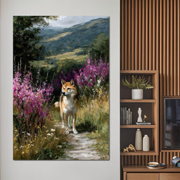 Shiba Meadow Trail Portrait - NicheCanvas