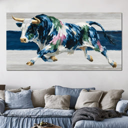 Charging Bull Color Fusion - NicheCanvas