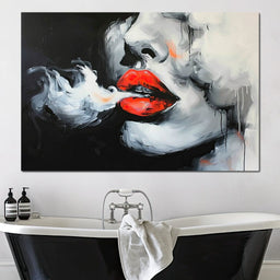 Radiant Lips of Stillness - NicheCanvas