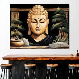 Golden Tranquility Oasis - NicheCanvas