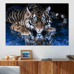 Silent Tiger of the Deep Water - NicheCanvas