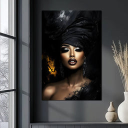 Golden Elegance Portrait - NicheCanvas