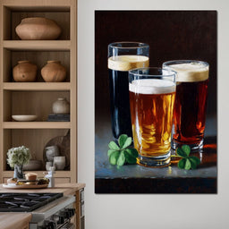 Stout Ale Lager With Shamrocks - NicheCanvas