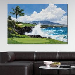 Ocean Breeze Cascade by the Gold Course - NicheCanvas