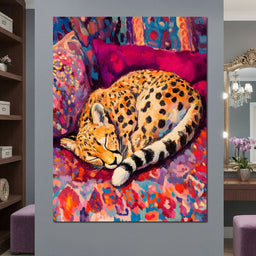Vivid Safari Dreaming Cheetah - NicheCanvas