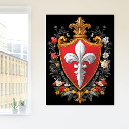 Regal Fleur De Lys Heraldry - NicheCanvas