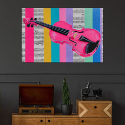 Vibrant Melodies Violon Unleashed - NicheCanvas