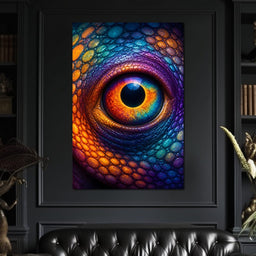 Prismatic Vision of the Ancient Reptile - NicheCanvas