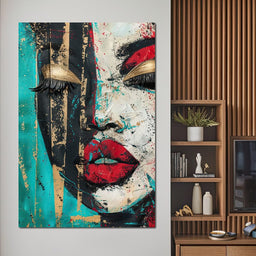 Golden Gaze Through Turmoil - NicheCanvas