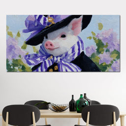 Piglet Lavender Elegance Parade - NicheCanvas