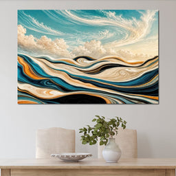 Marble Waves at Dawn - TooplesArt - NicheCanvas