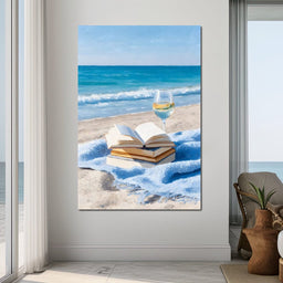 Seaside Pages and Chardonnay Bliss - NicheCanvas