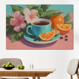 Tropical Morning Cup of Coffee - NicheCanvas